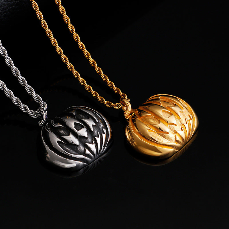 Factory direct titanium steel accessories wholesale Halloween pumpkin pendant