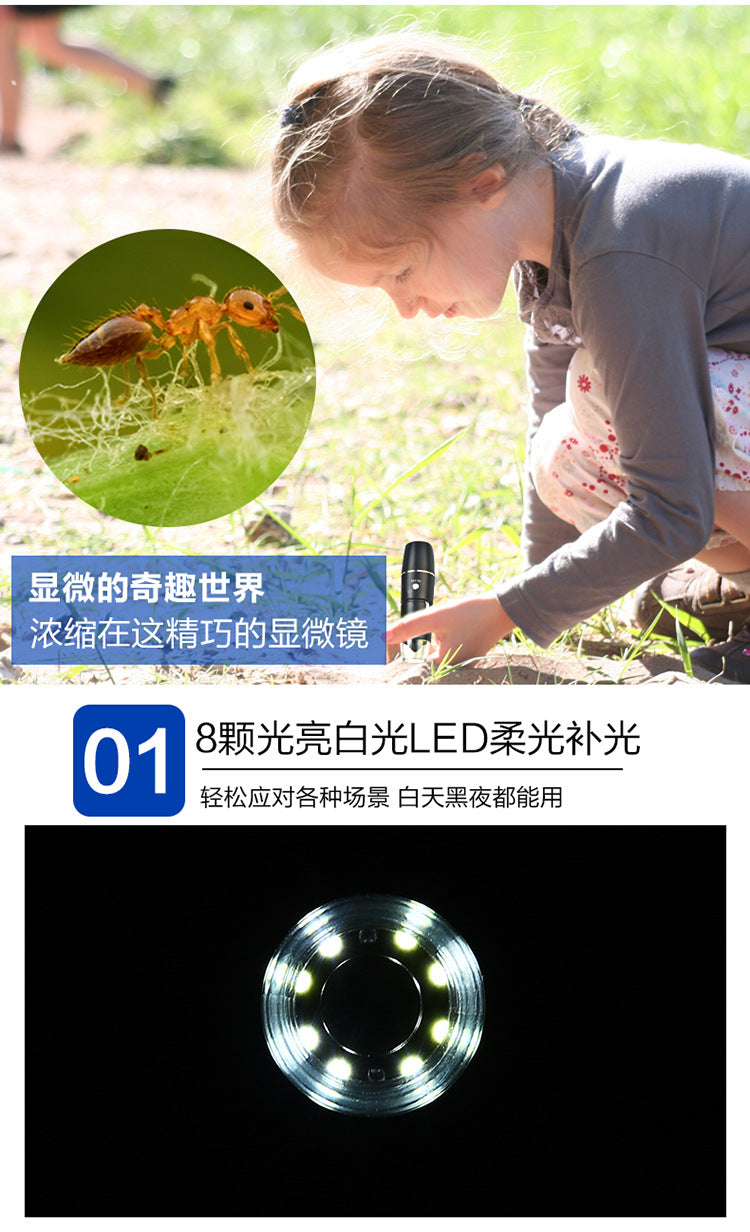 Portable high-definition digital microscope with WiFi connection