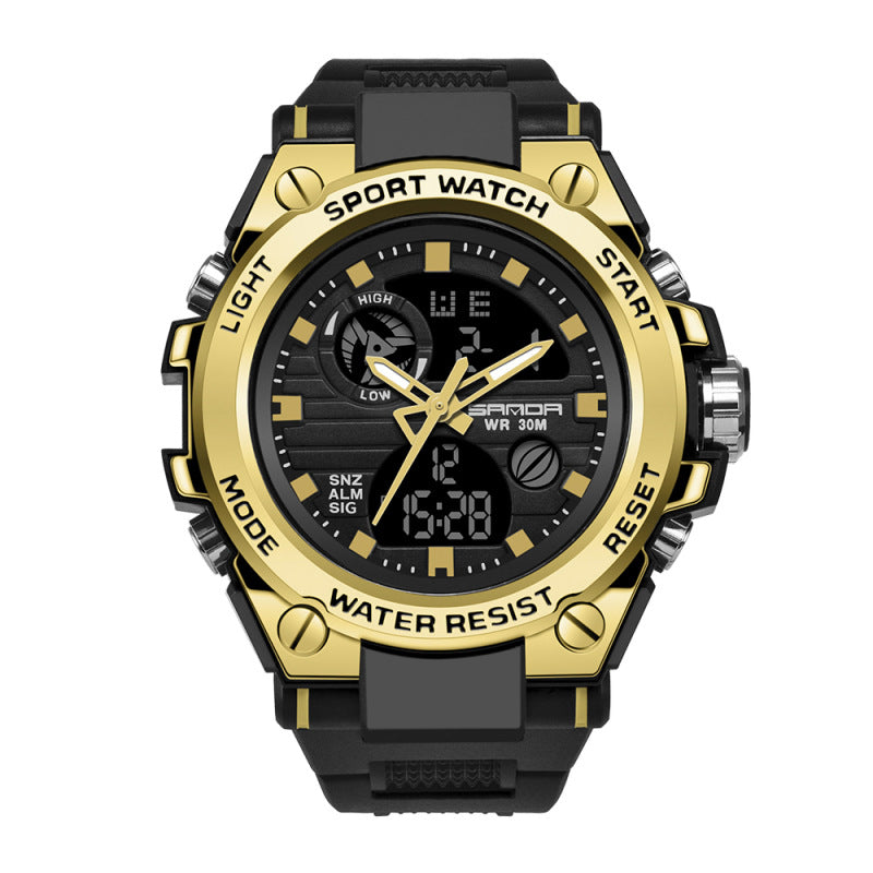Sanda multi-functional waterproof electronic sports watch