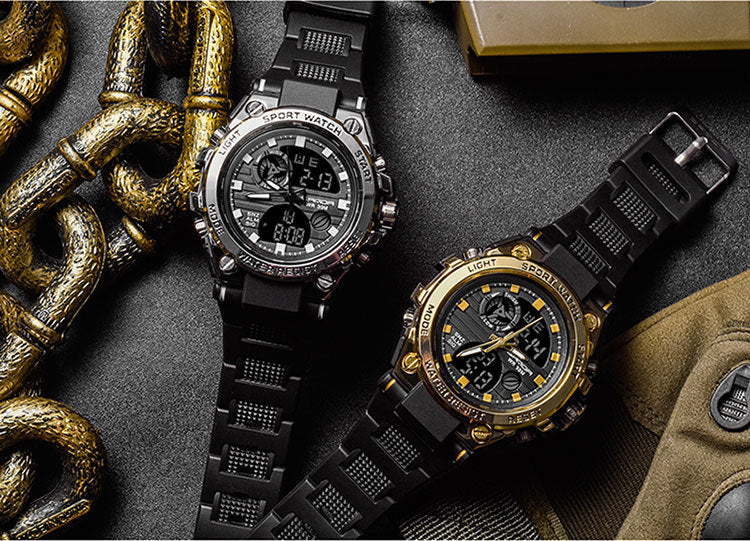 Sanda multi-functional waterproof electronic sports watch