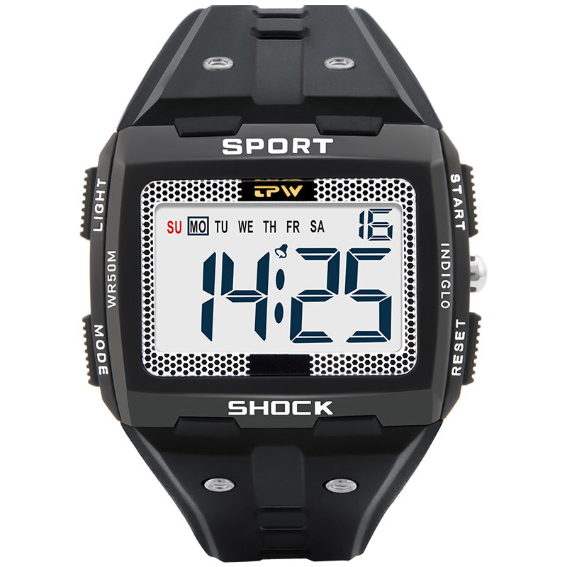 Simple waterproof electronic sports watch