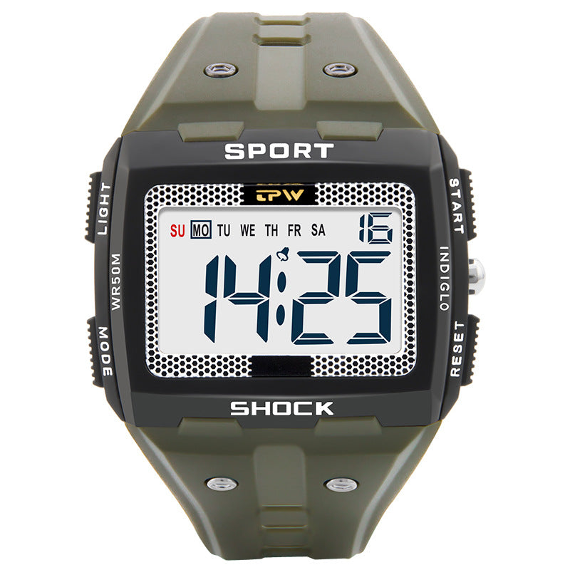 Simple waterproof electronic sports watch