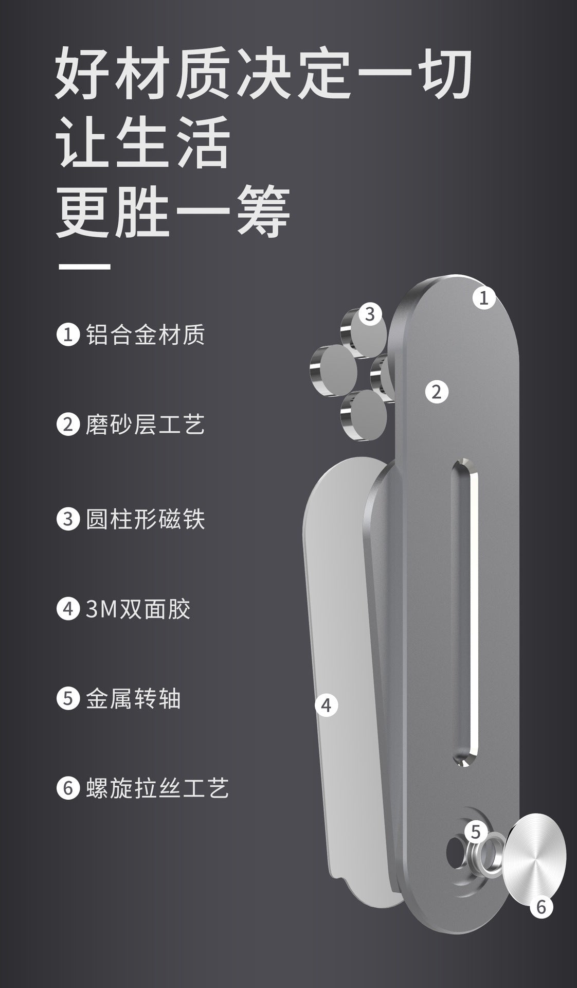 Metal notebook mobile phone foldable expansion magnetic stand