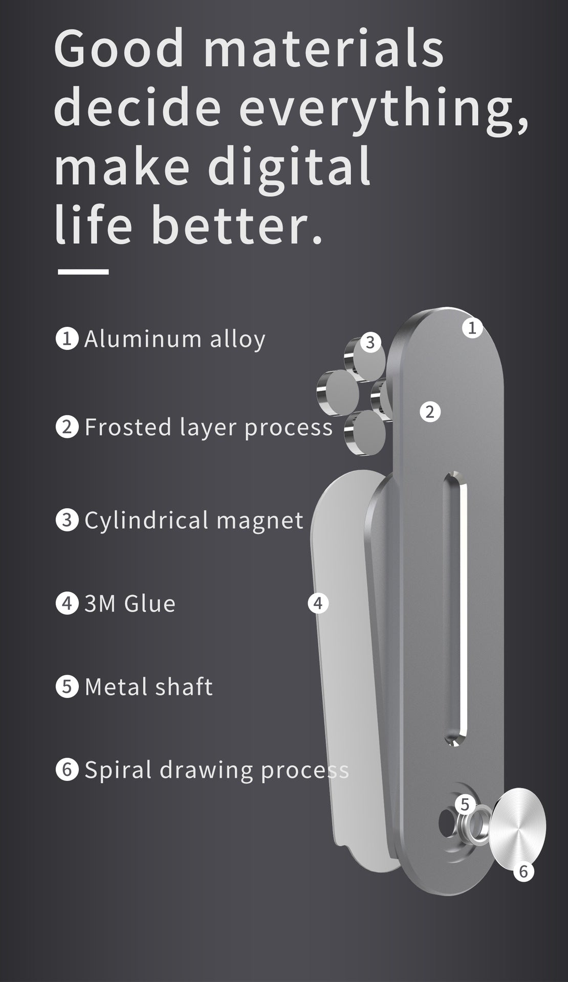Metal notebook mobile phone foldable expansion magnetic stand