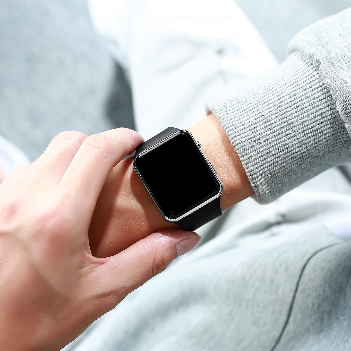 Waterproof Square LED Digital Apple Watch (Luminous Plating Sunglasses)