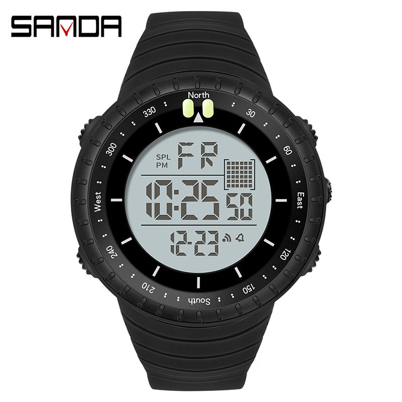 Sanda simple multifunction waterproof sport watch