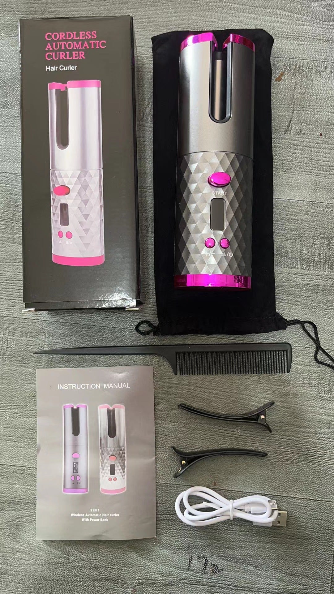 portable USB charging automatic hair curler