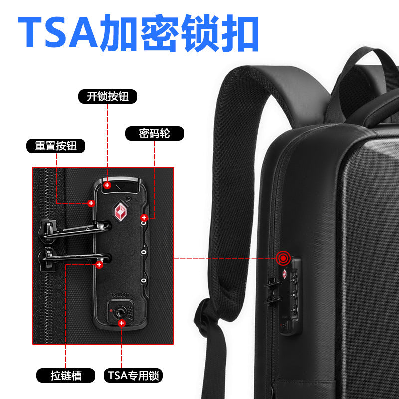 Hard shell backpack for business and travel