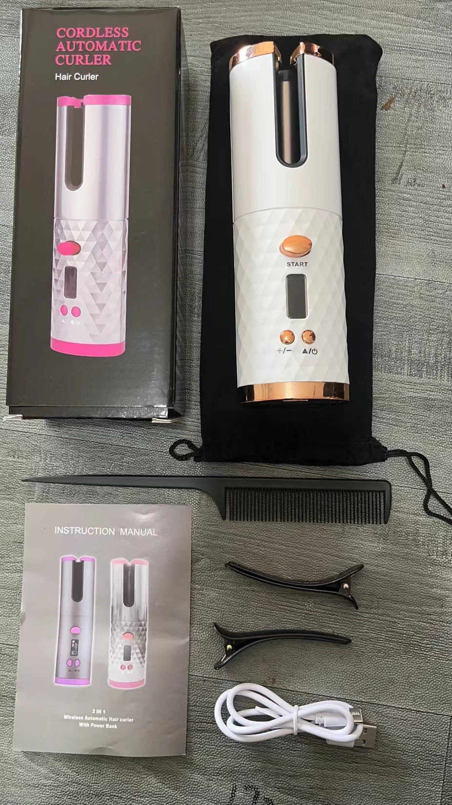 portable USB charging automatic hair curler