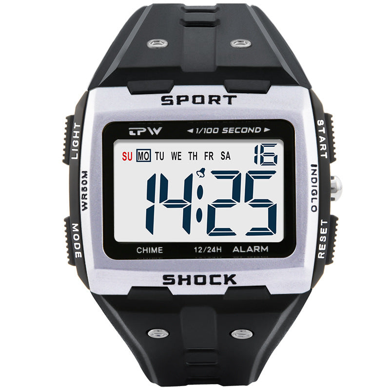 Simple waterproof electronic sports watch