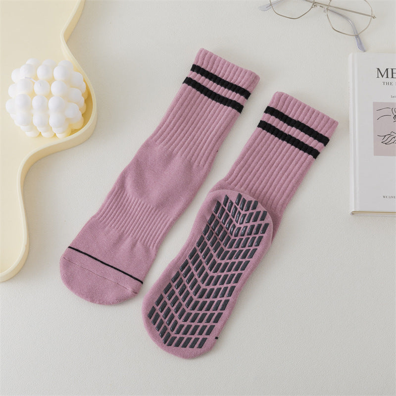 Yoga socks, women mid-tube non-slip socks