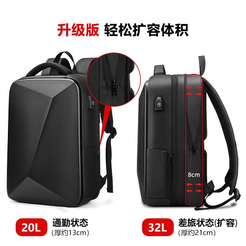 Hard shell backpack for business and travel