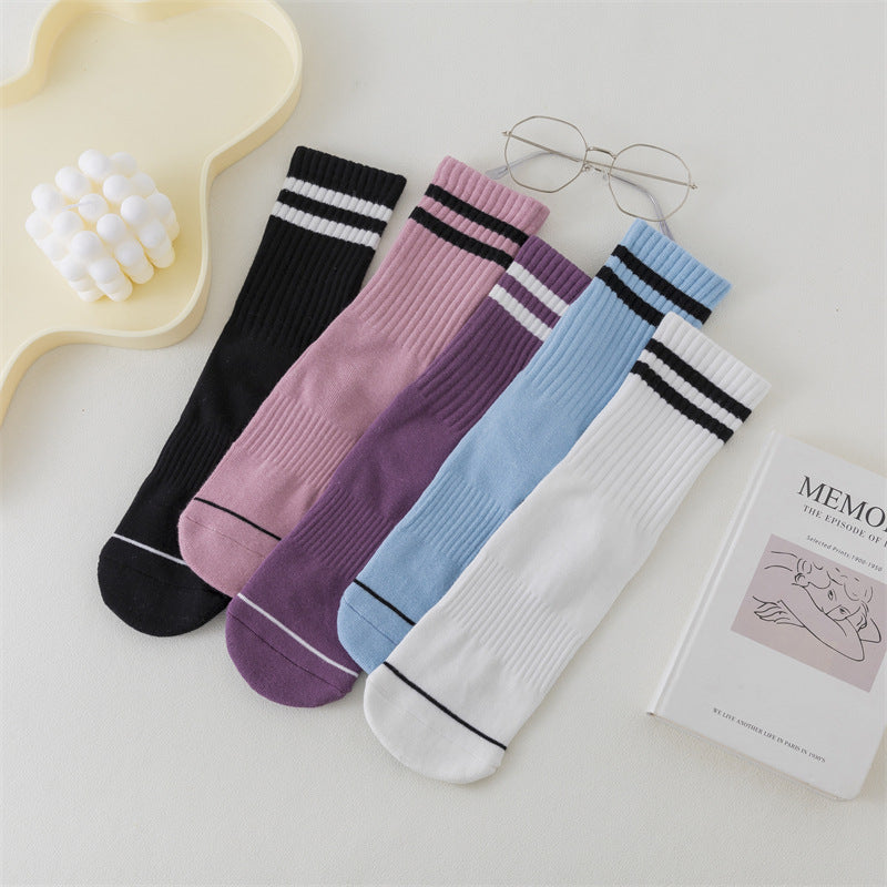 Yoga socks, women mid-tube non-slip socks
