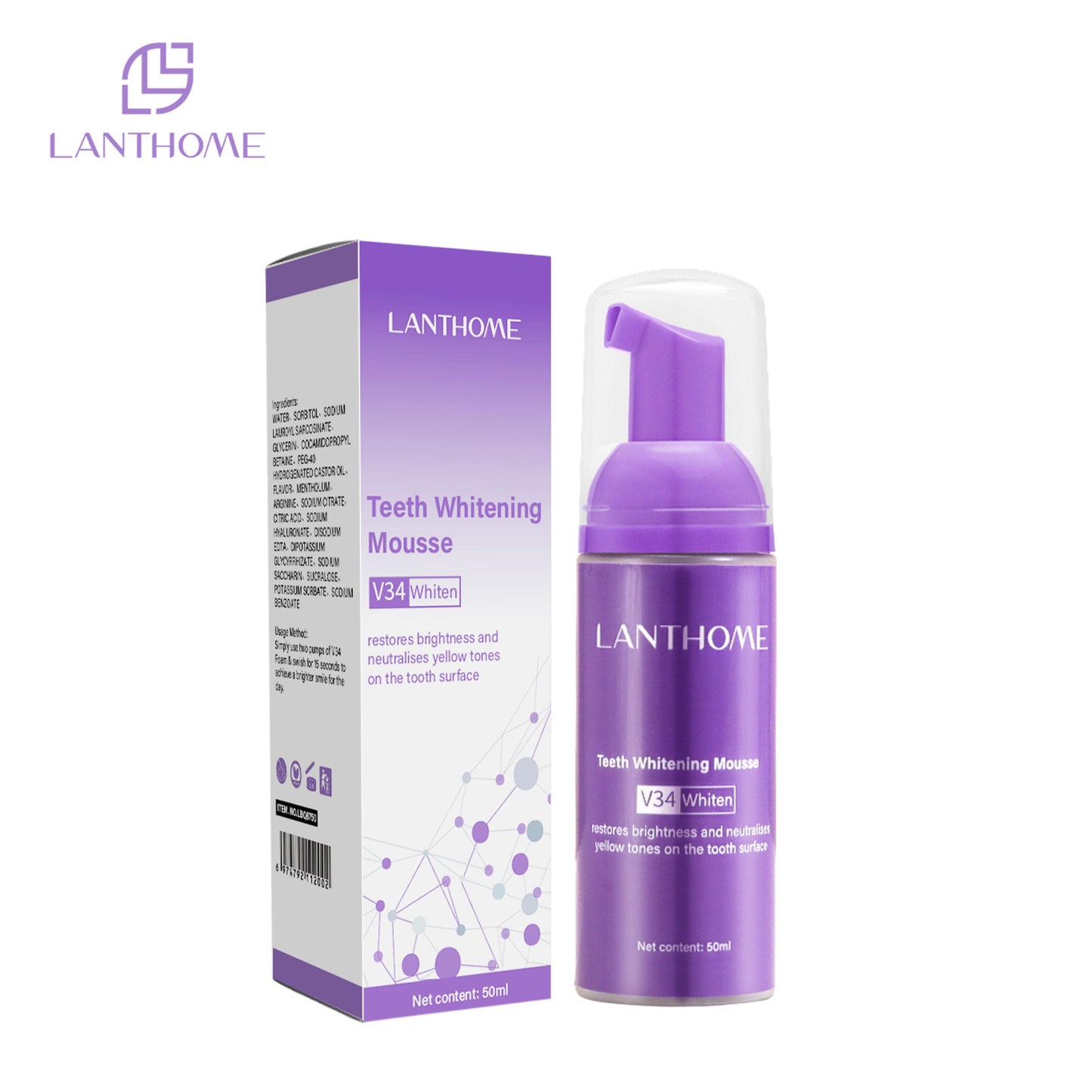 Lanthome V34 dental mousse for oral care