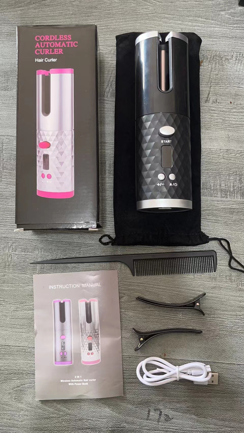 portable USB charging automatic hair curler