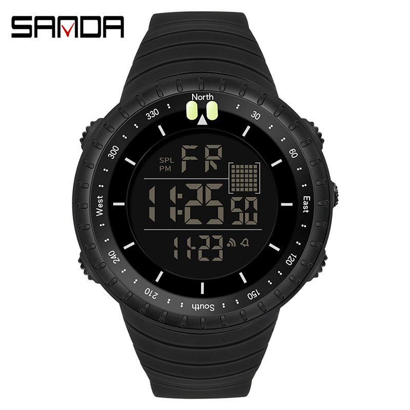 Sanda simple multifunction waterproof sport watch