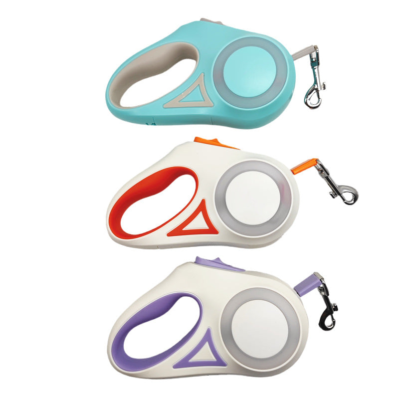 Luminous automatic retractable pet leash