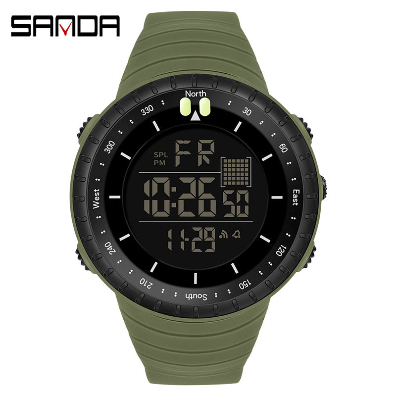 Sanda simple multifunction waterproof sport watch