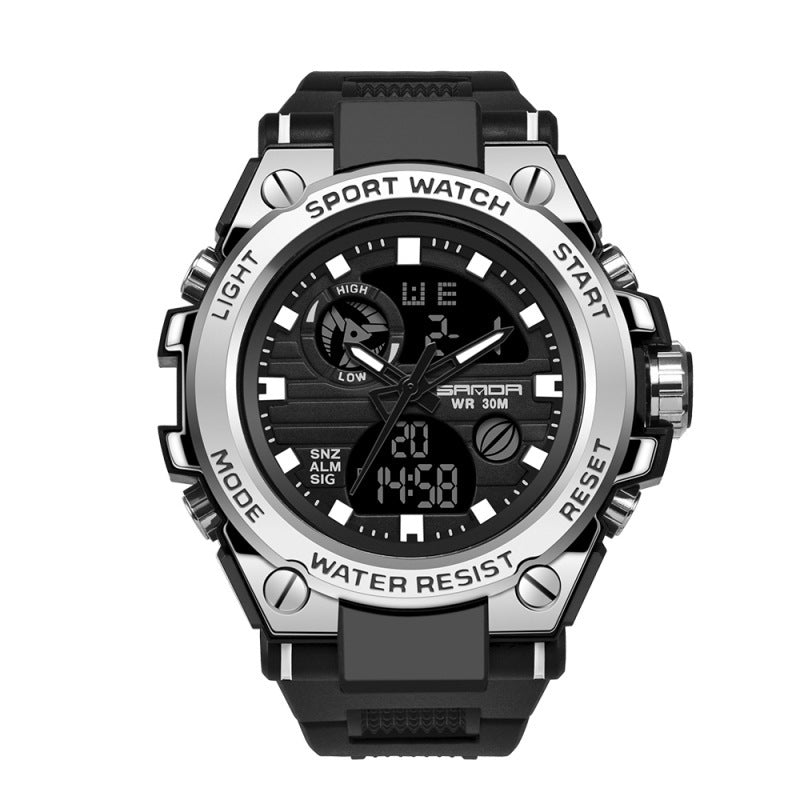 Sanda multi-functional waterproof electronic sports watch