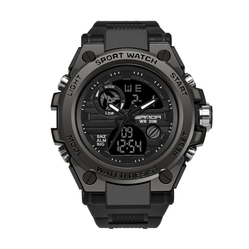 Sanda multi-functional waterproof electronic sports watch
