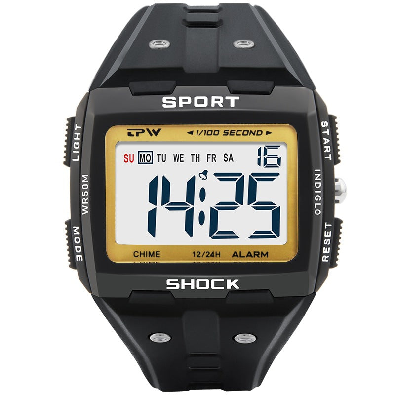 Simple waterproof electronic sports watch