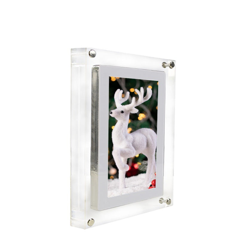 Acrylic transparent multi-functional digital photo album
