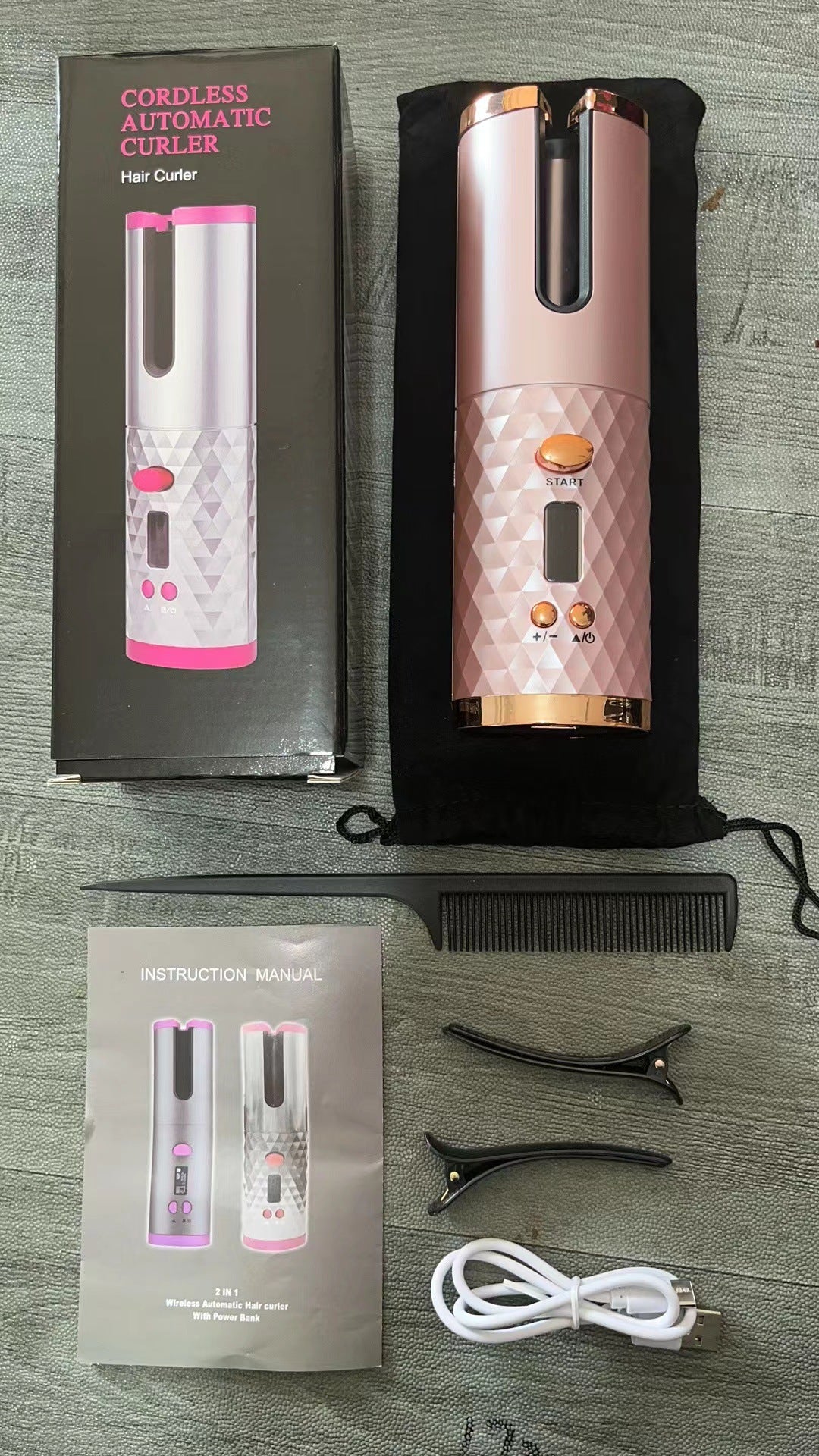 portable USB charging automatic hair curler