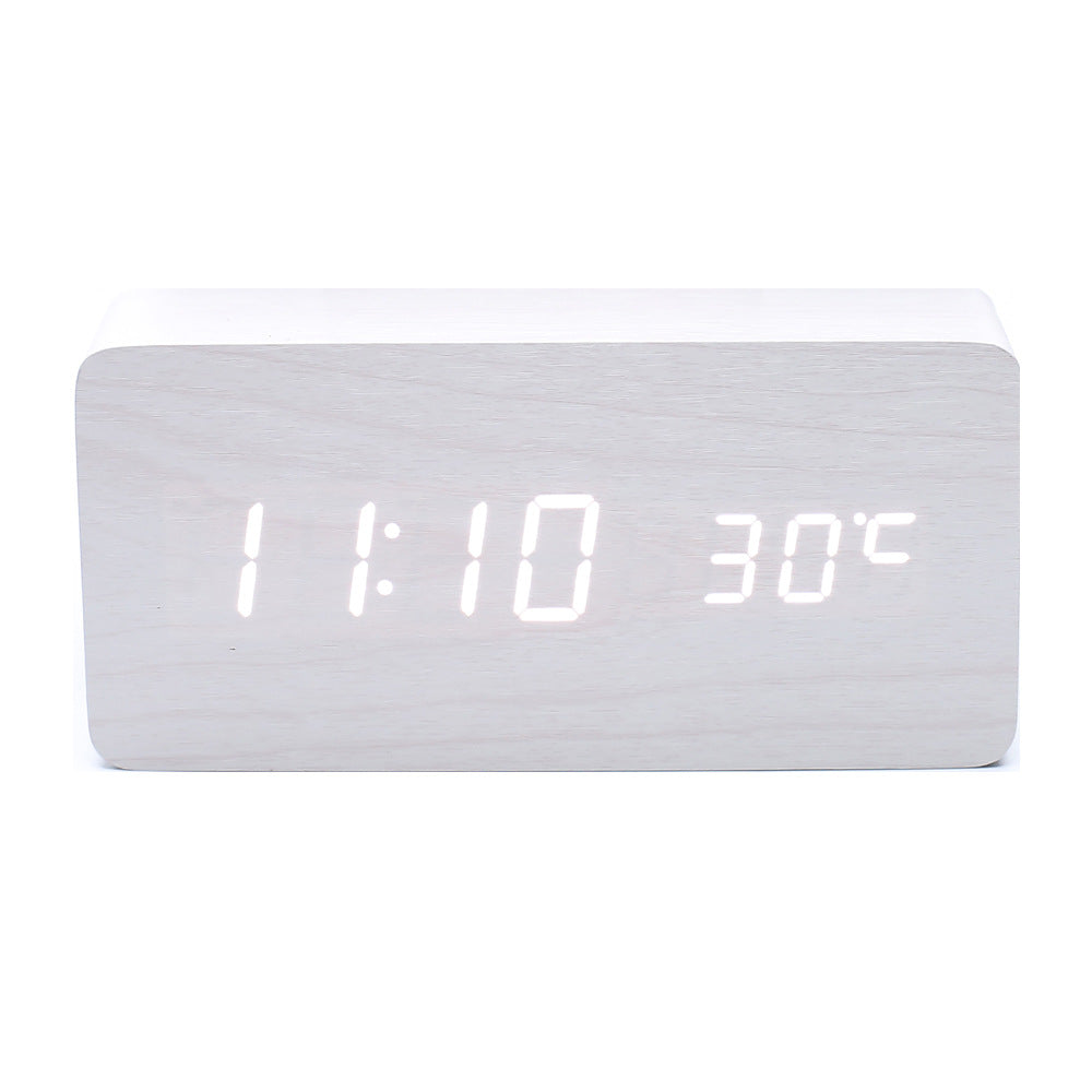 Multifunctional Voice-controlled Wooden Clock
