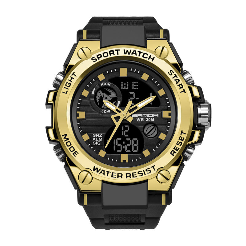 Sanda multi-functional waterproof electronic sports watch