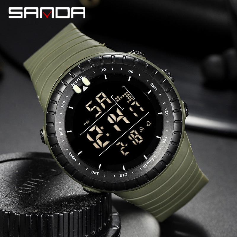 Sanda simple multifunction waterproof sport watch
