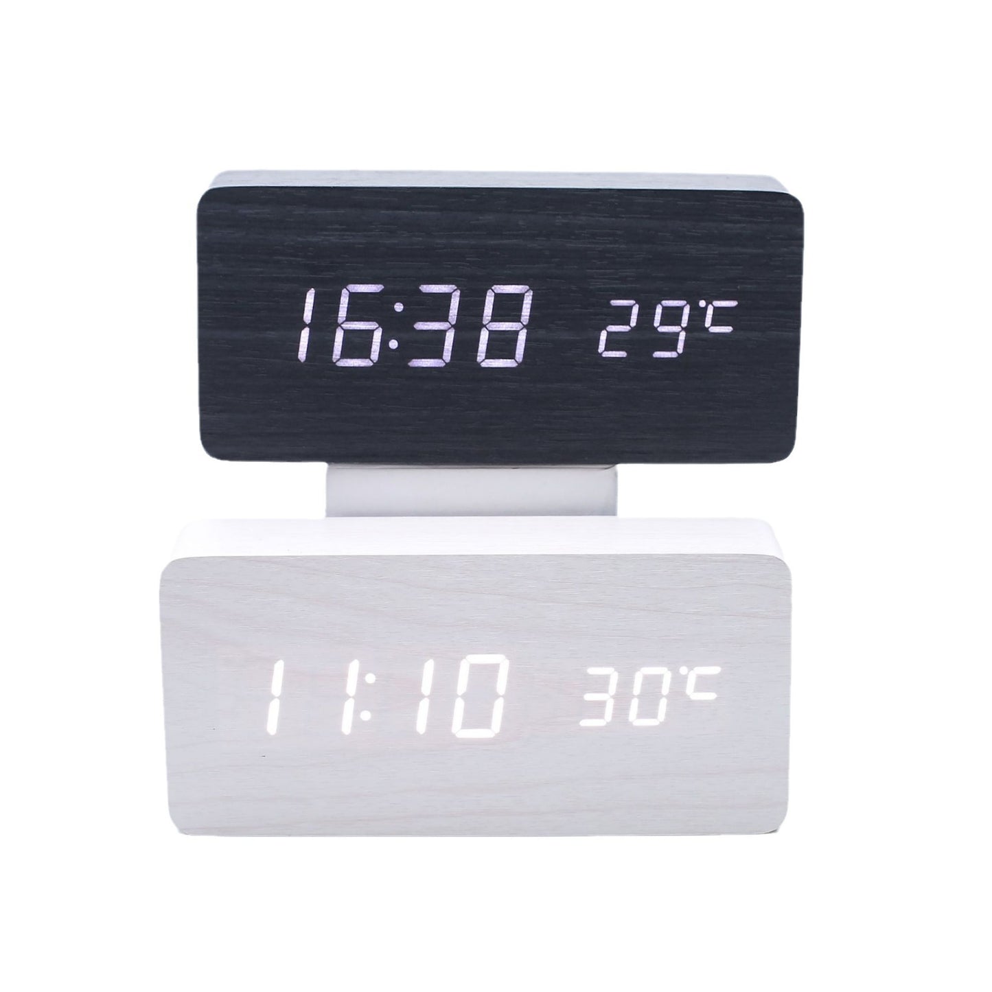 Multifunctional Voice-controlled Wooden Clock