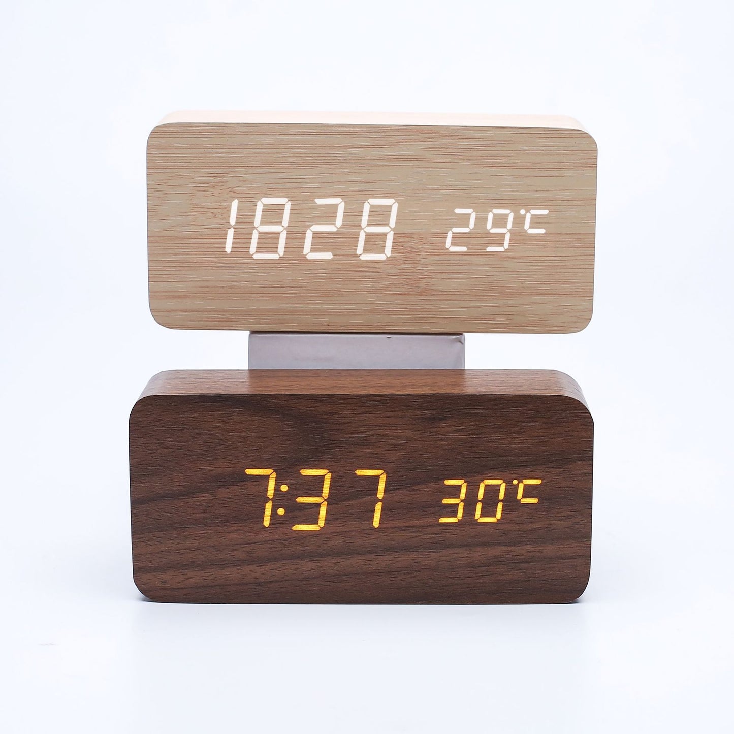 Multifunctional Voice-controlled Wooden Clock