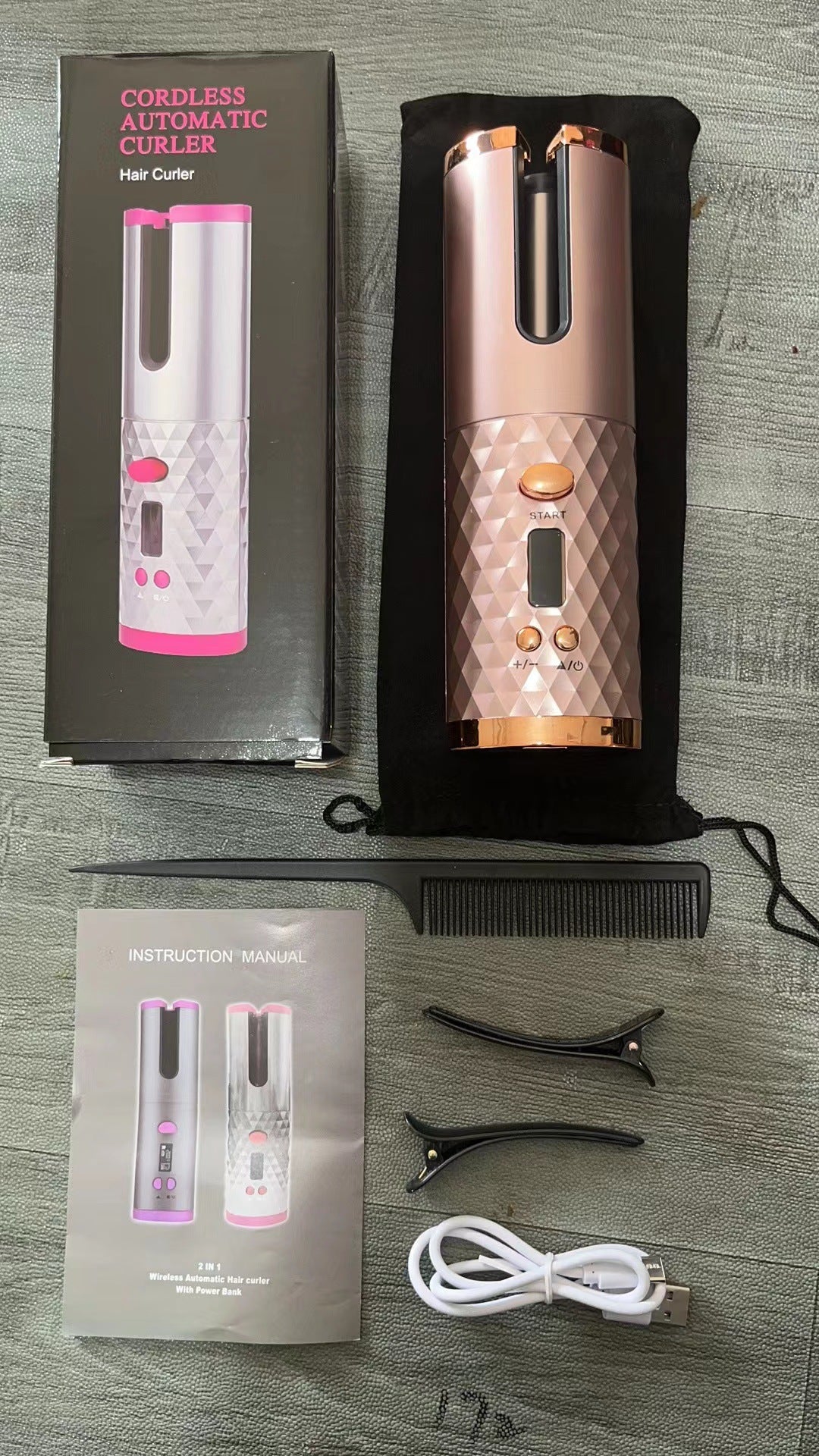 portable USB charging automatic hair curler