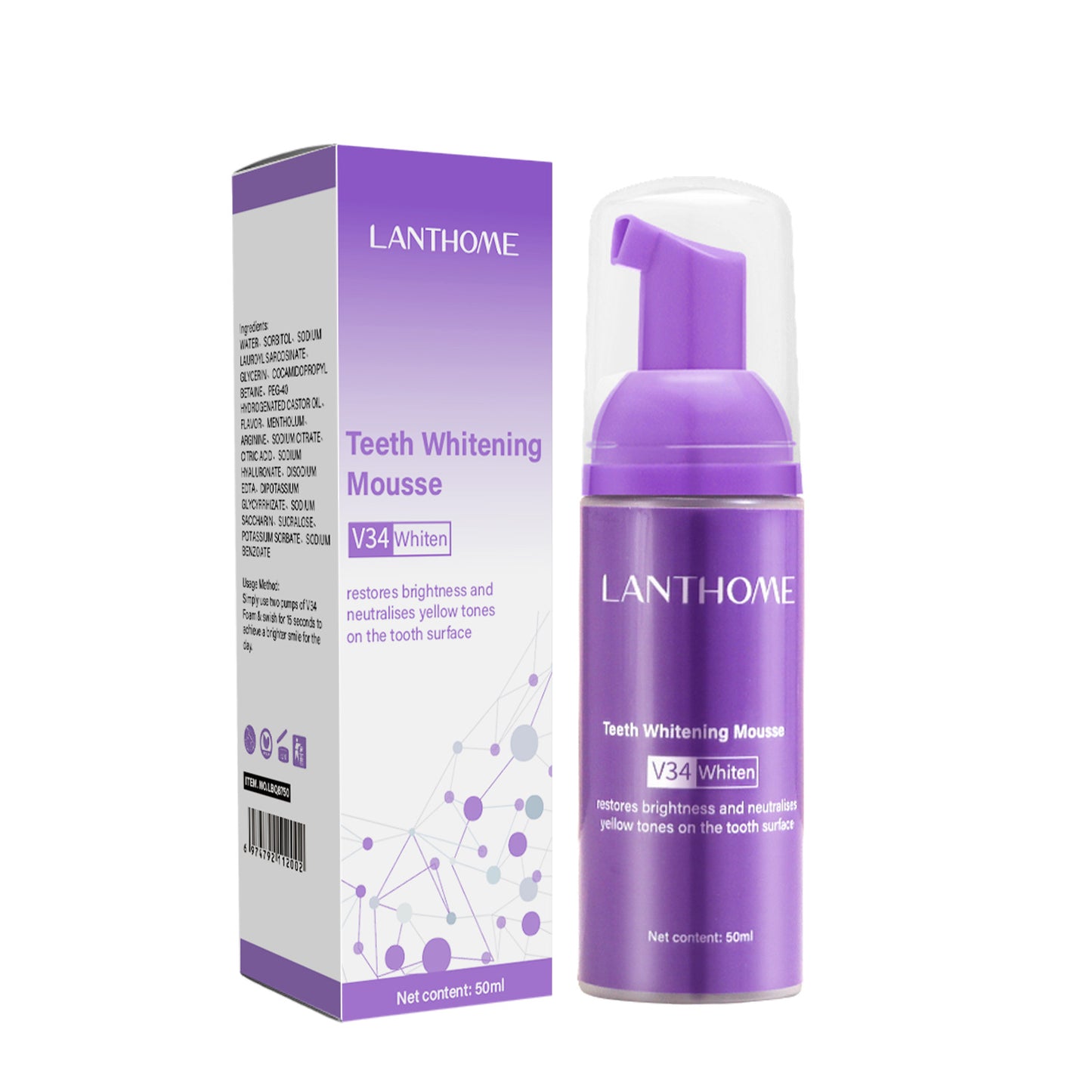 Lanthome V34 dental mousse for oral care