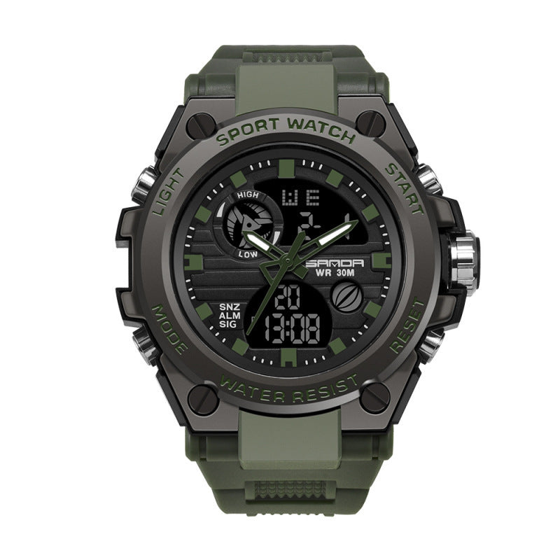 Sanda multi-functional waterproof electronic sports watch