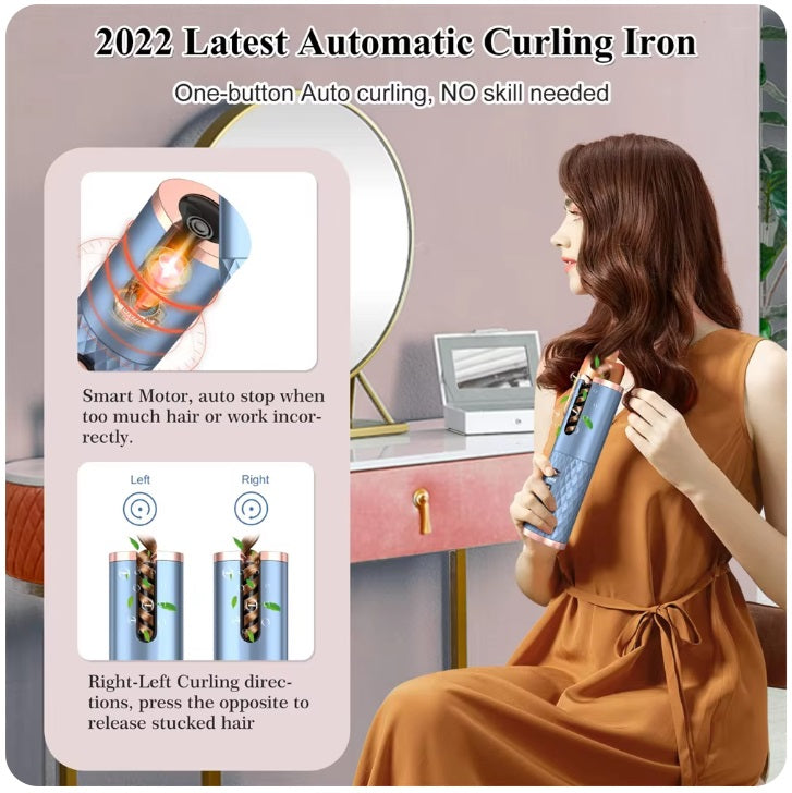 portable USB charging automatic hair curler