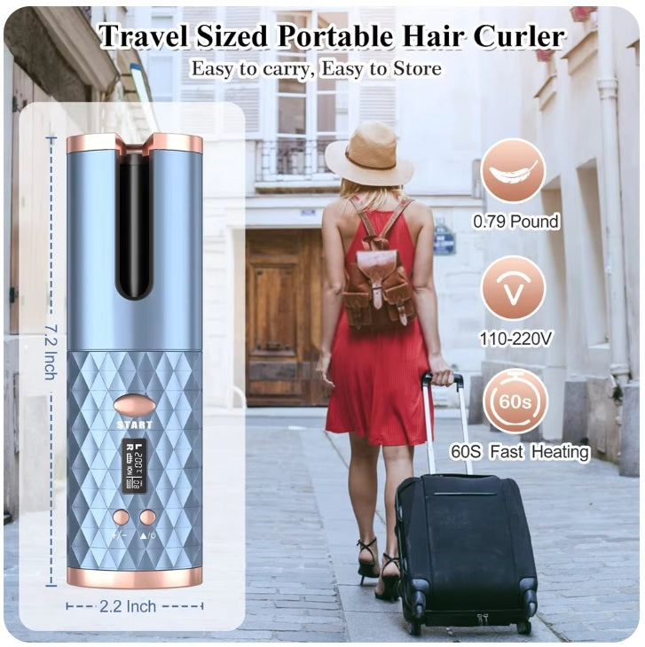portable USB charging automatic hair curler