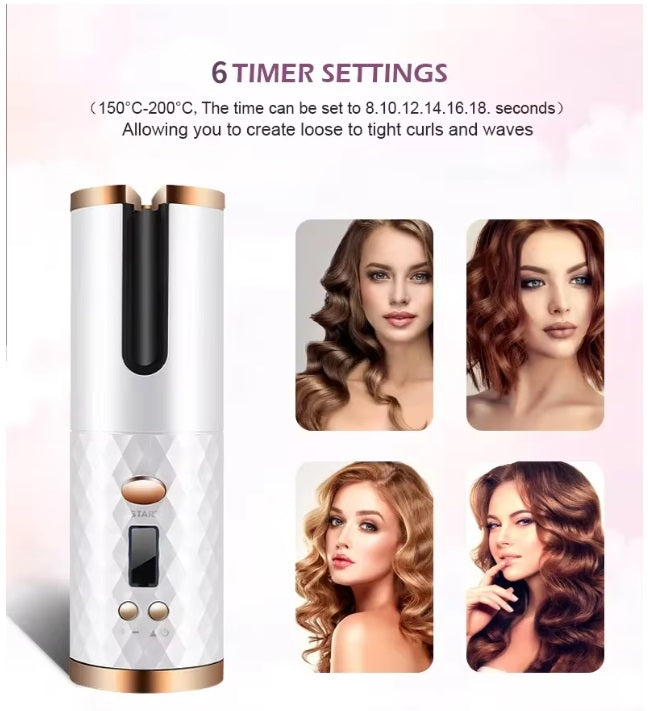 portable USB charging automatic hair curler