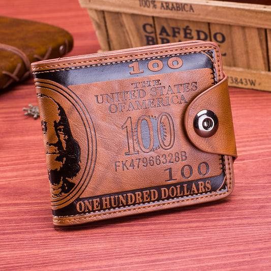 Two-fold buckle multi-card wallet and money clip