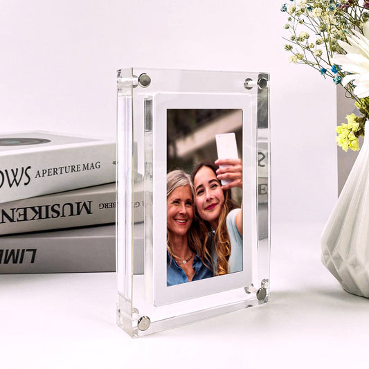 Acrylic transparent multi-functional digital photo album